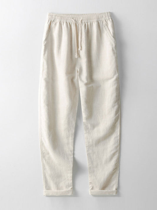 Calça de Linho com Perna Reta