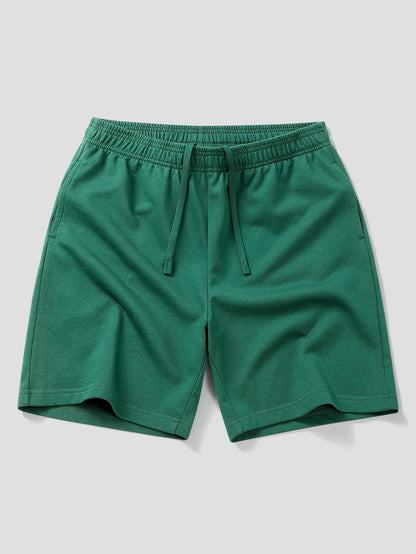 Polo de Algodão com Gola Contrastante e Shorts de Algodão com Cordão de 7"