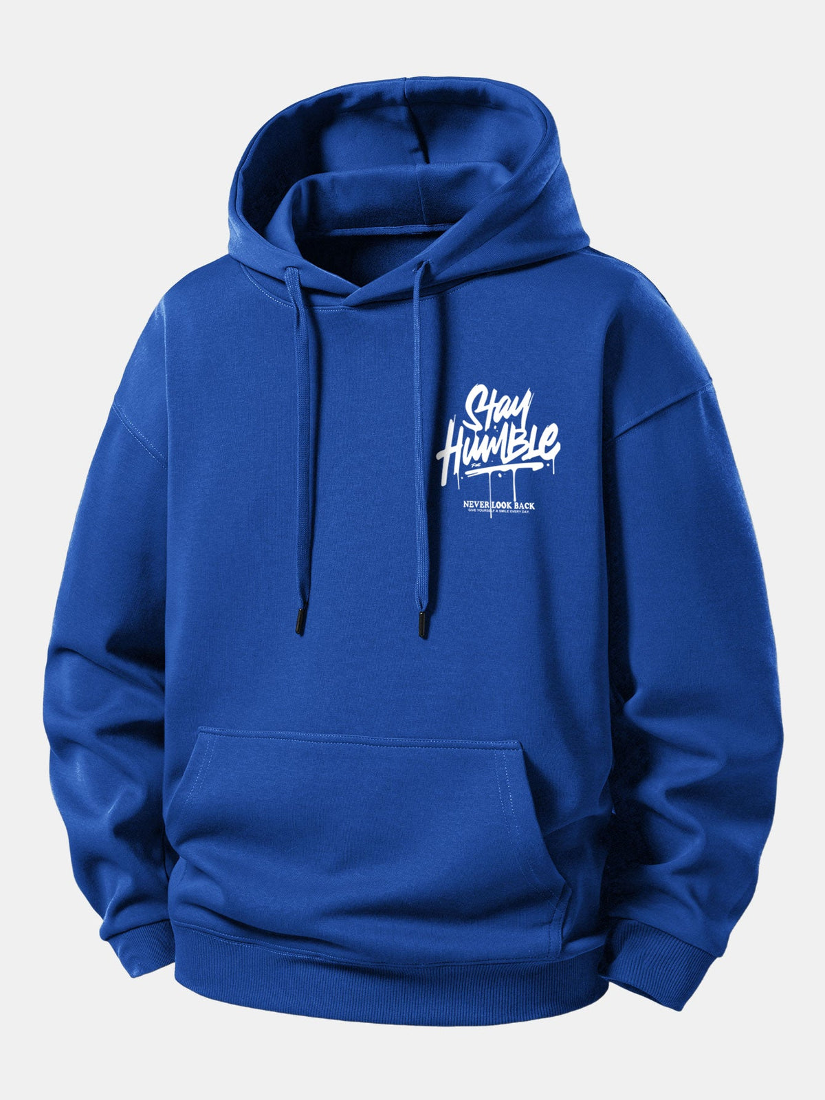 Moletom com capuz de caimento confortável com estampa “Stay Humble”