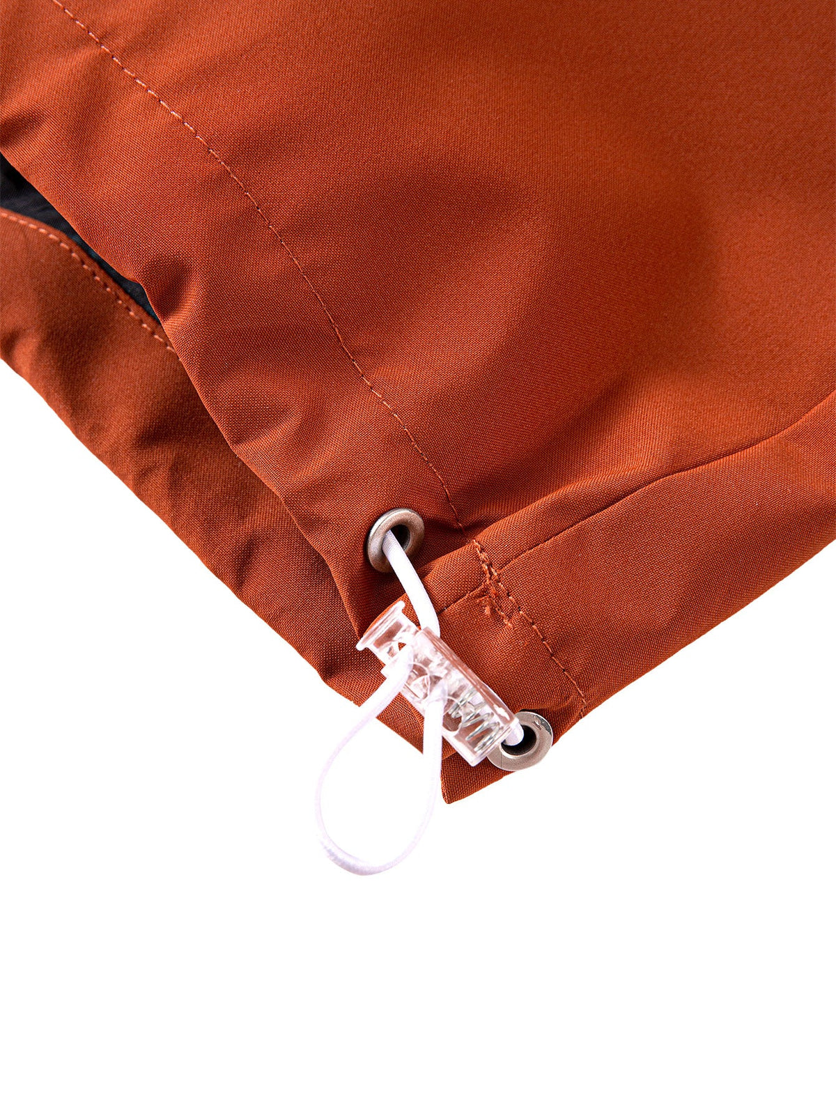 Anorak com capuz e zíper de meia abertura contra o vento