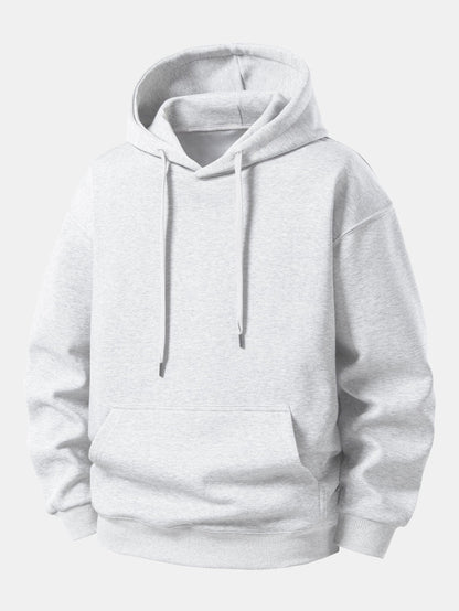 Conjunto de moletom com capuz de caimento confortável e calça de moletom reta