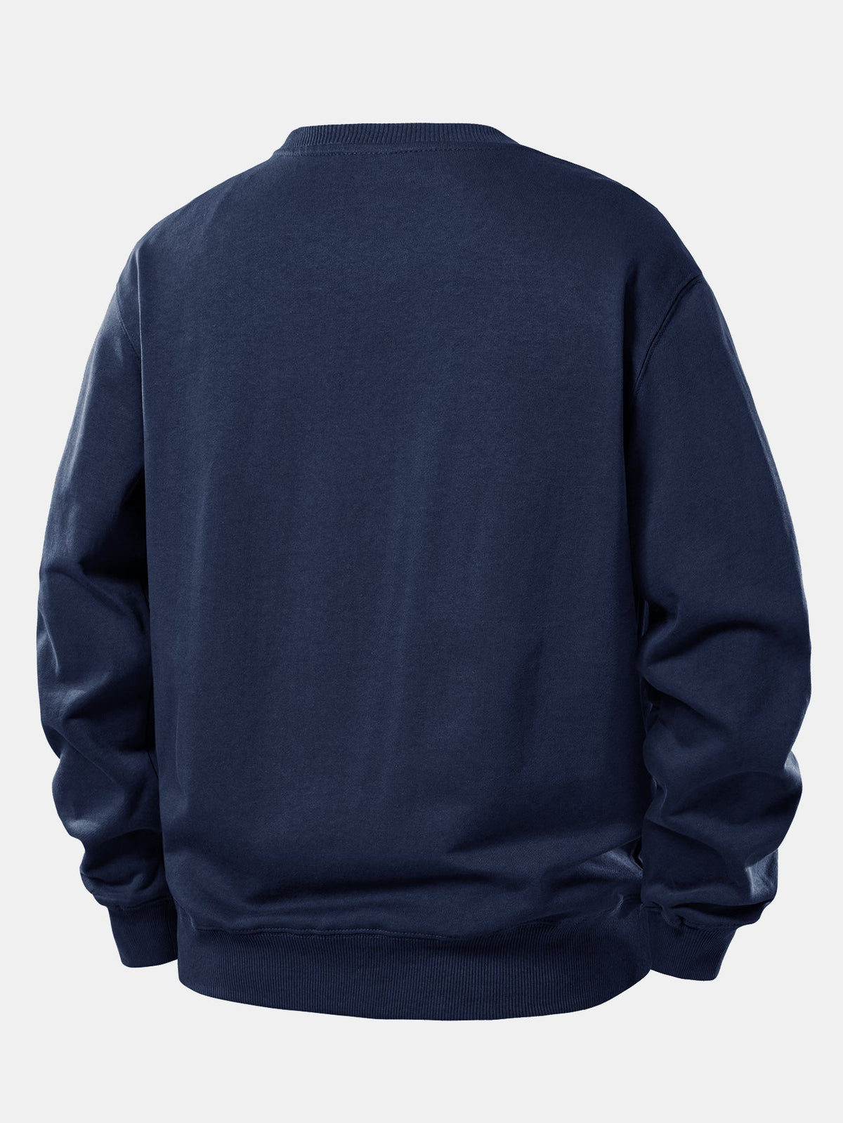 Conjunto de moletom de gola careca com caimento confortável e calça de moletom de perna reta