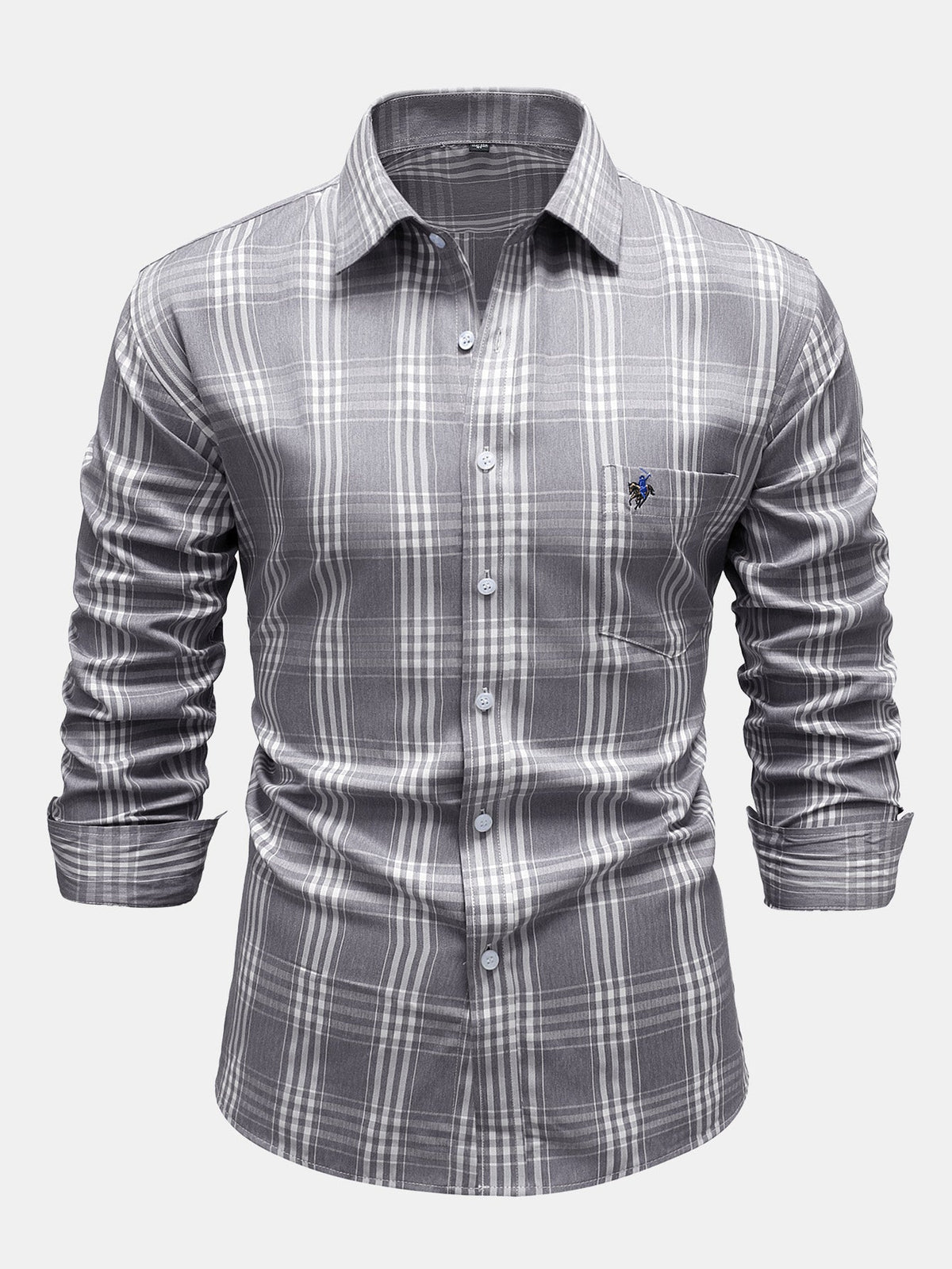 Camisa xadrez de algodão com botões