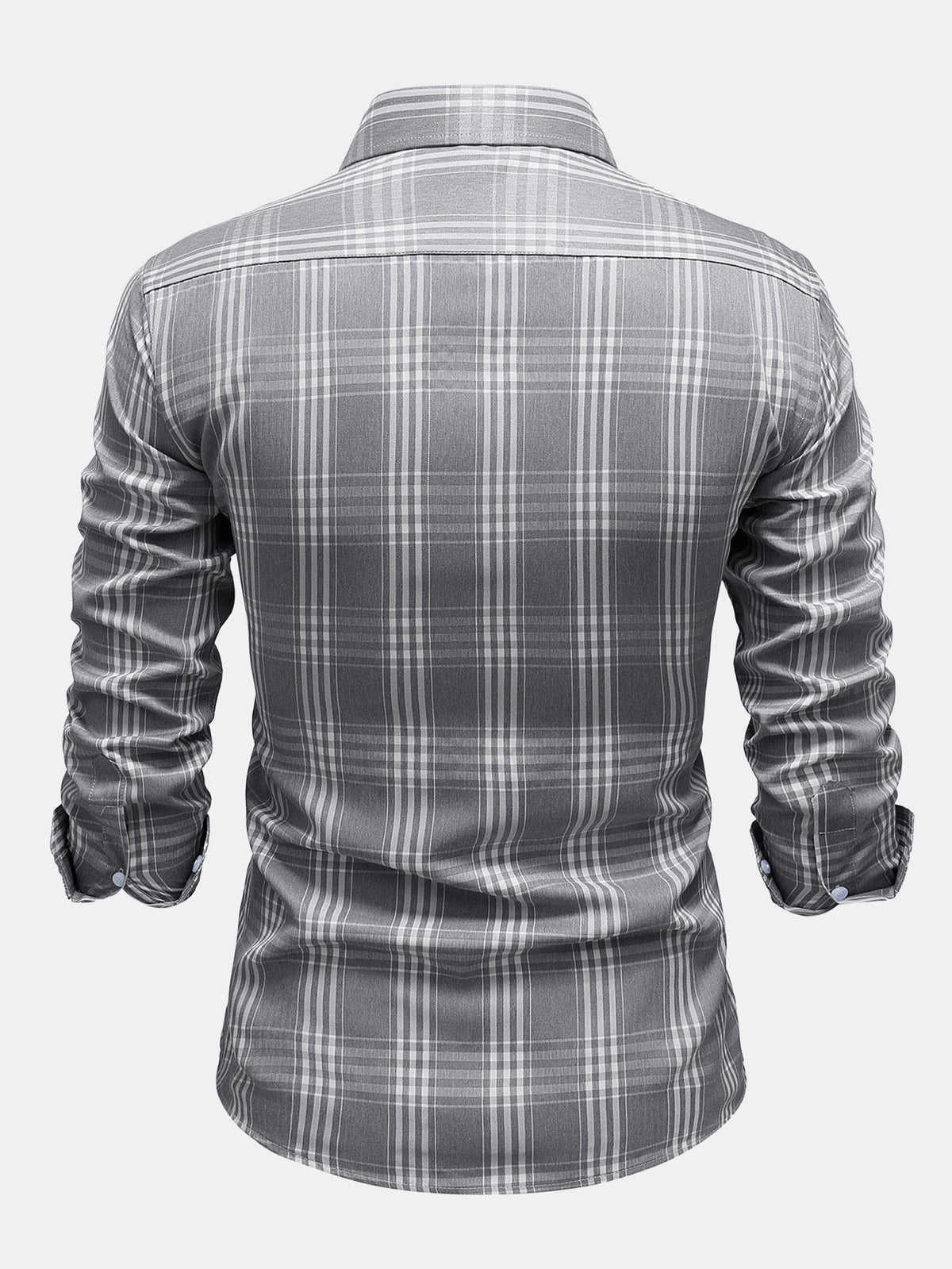 Camisa xadrez de algodão com botões
