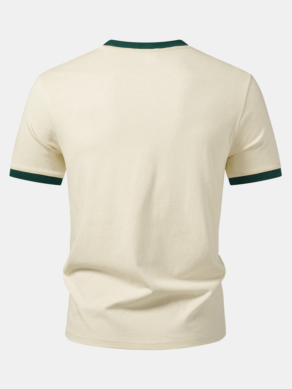 Camiseta Ringer Contrastante com Estampa de Gato Preto, Café e Halloween