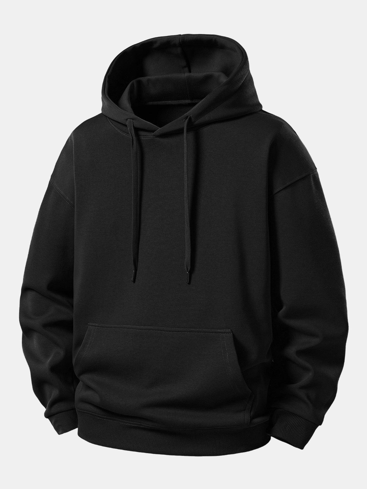 Conjunto de moletom com capuz de caimento confortável e calça de moletom reta