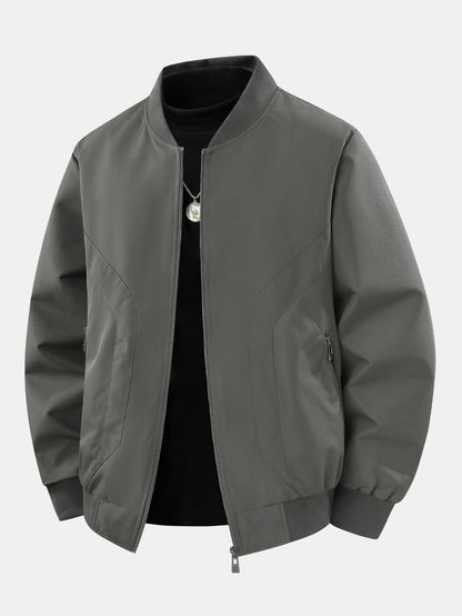 Jaqueta bomber com zíper