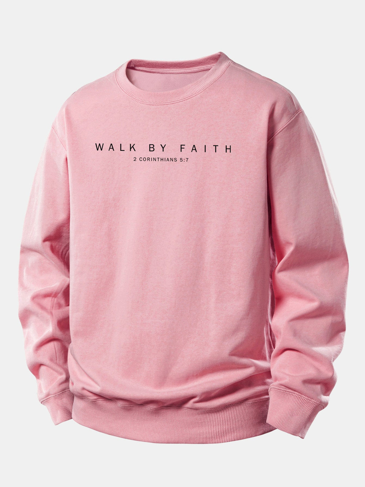 Moletom de caimento confortável com estampa “Walk By Faith”
