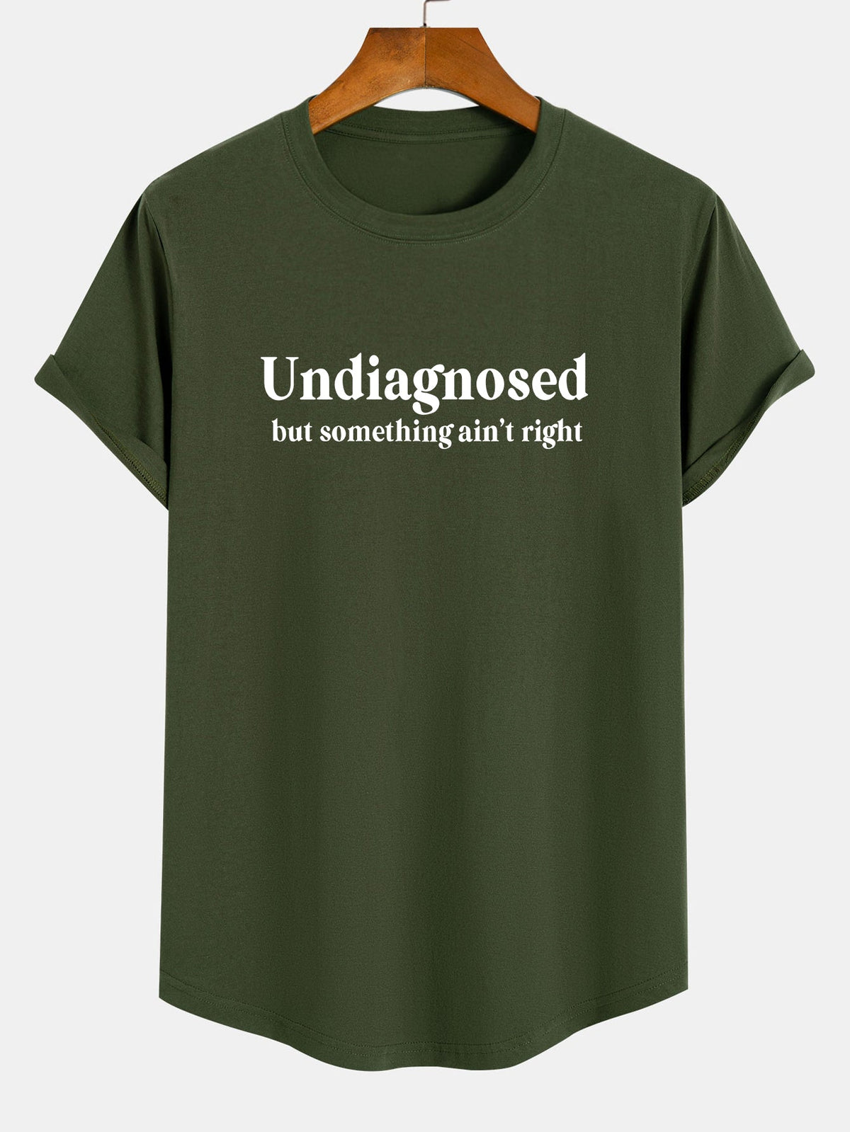 Camiseta de Algodão Estampada com Barra Curvada Não Diagnosticada