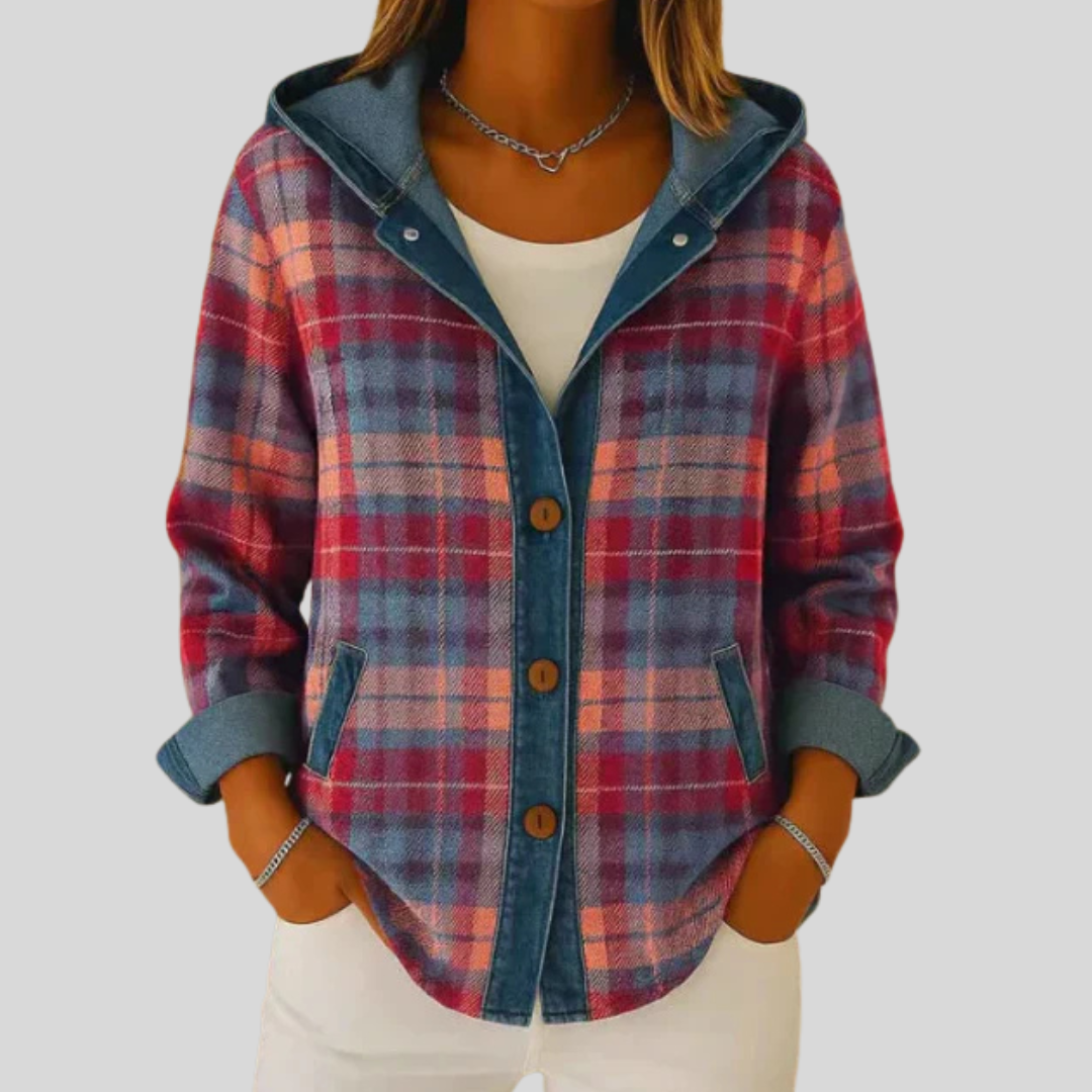 Clover | Hooded Checked Shacket