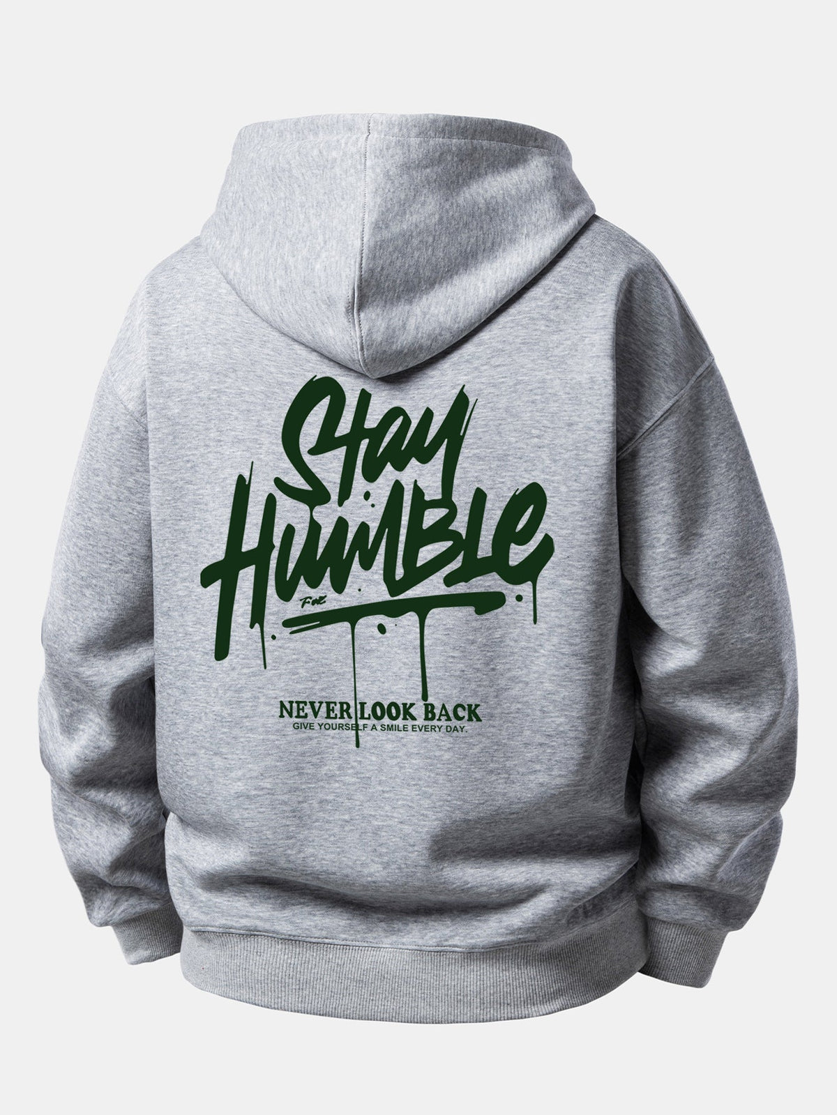 Moletom com capuz de caimento confortável com estampa “Stay Humble”