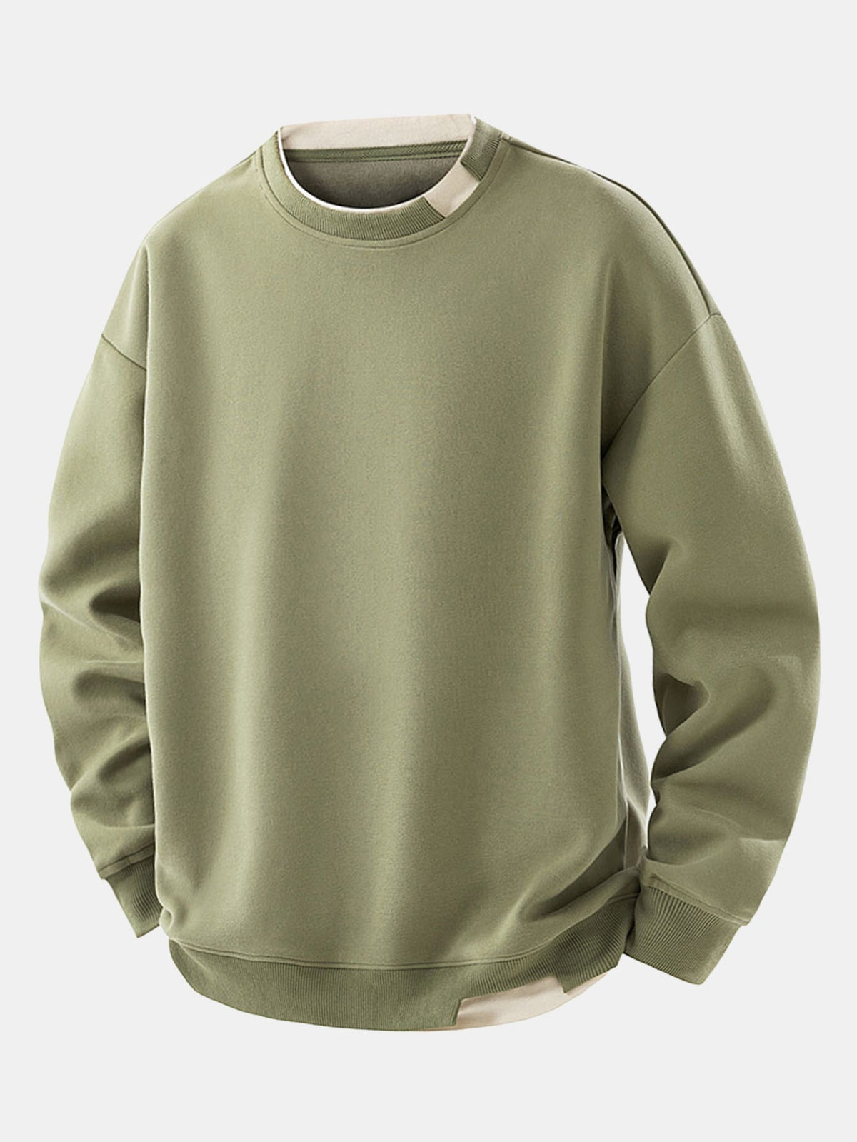 Moletom de gola redonda 2 em 1 com caimento confortável
