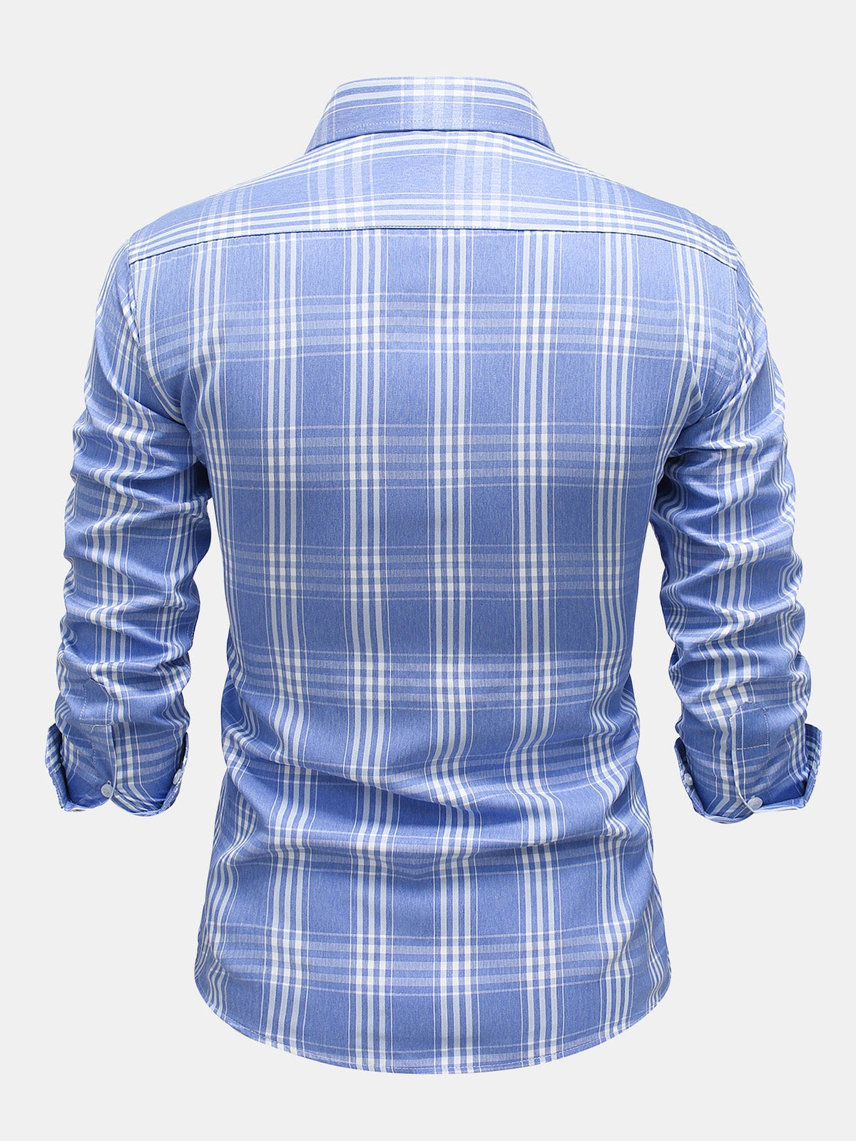 Camisa xadrez de algodão com botões