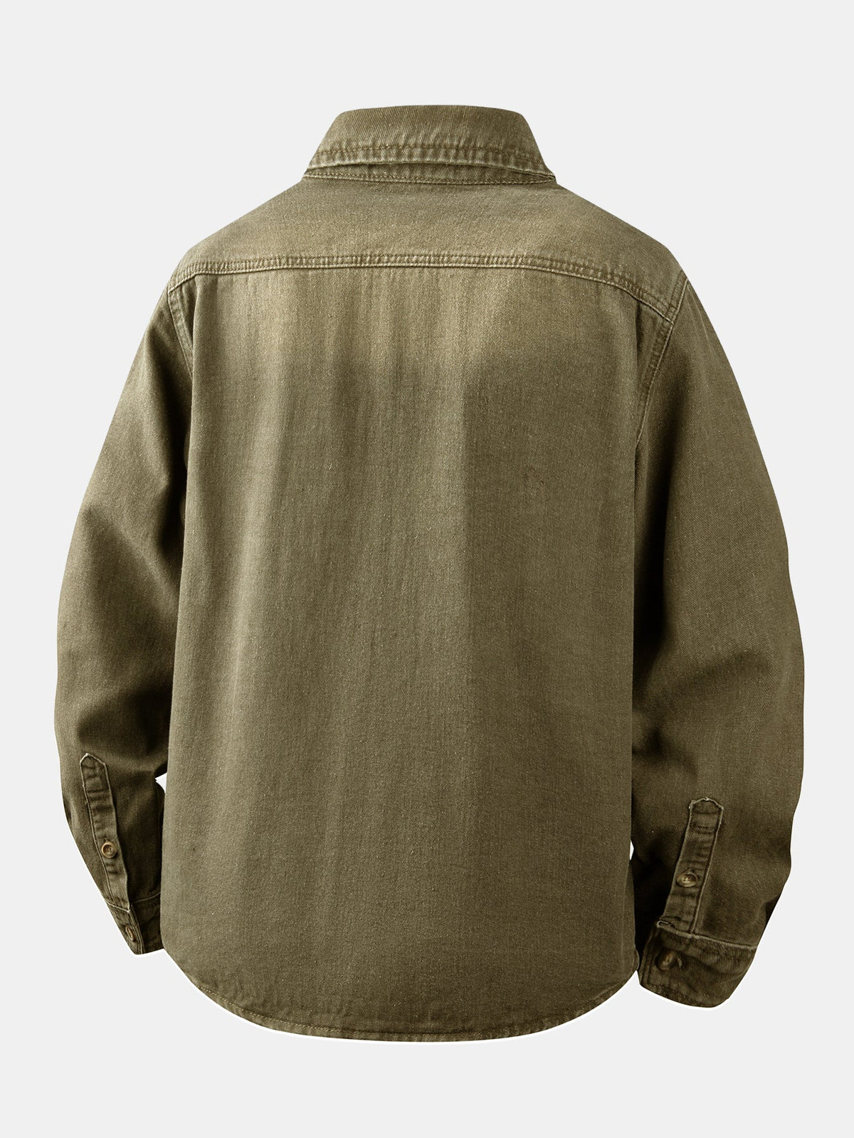 Sobrecamisa utilitária de jeans lavado