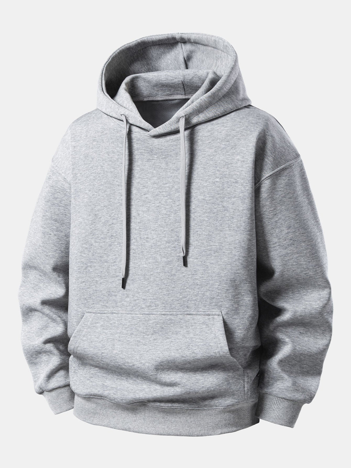 Conjunto de moletom com capuz de caimento confortável e calça de moletom reta