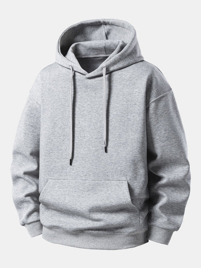Conjunto de moletom com capuz de caimento confortável e calça de moletom reta