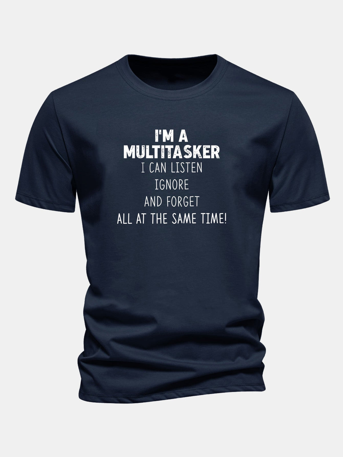 Camiseta de algodão estampada multifuncional de corte regular