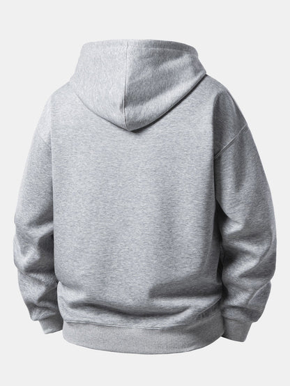 Conjunto de moletom com capuz de caimento confortável e calça de moletom reta
