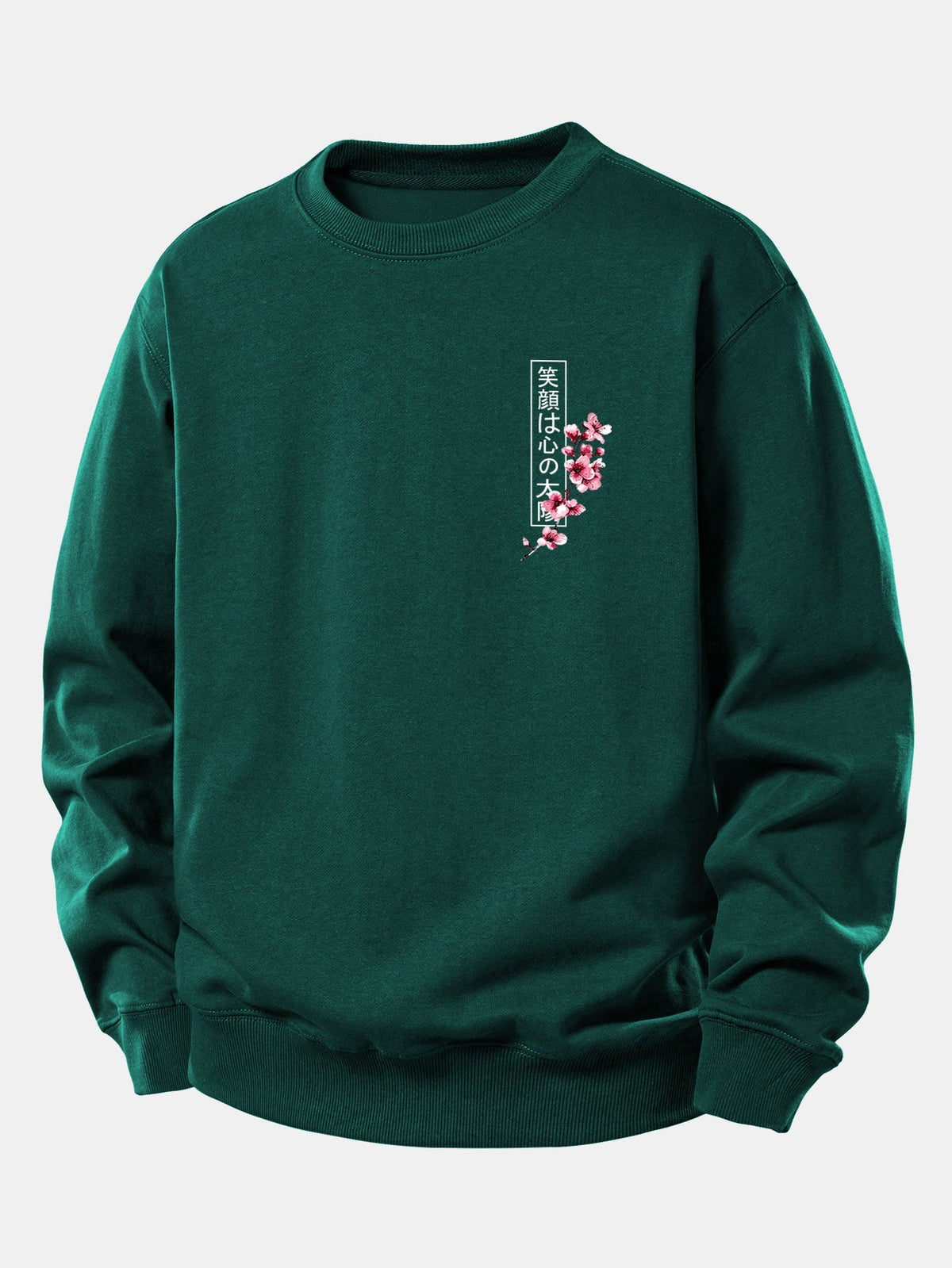 Moletom de modelagem confortável com estampa de samurai japonês, katana, peixe koi e sakura