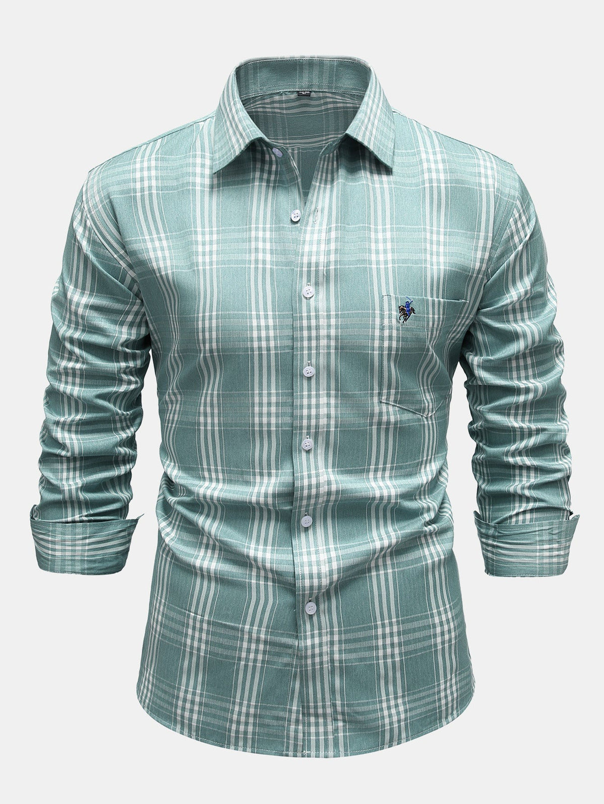 Camisa xadrez de algodão com botões