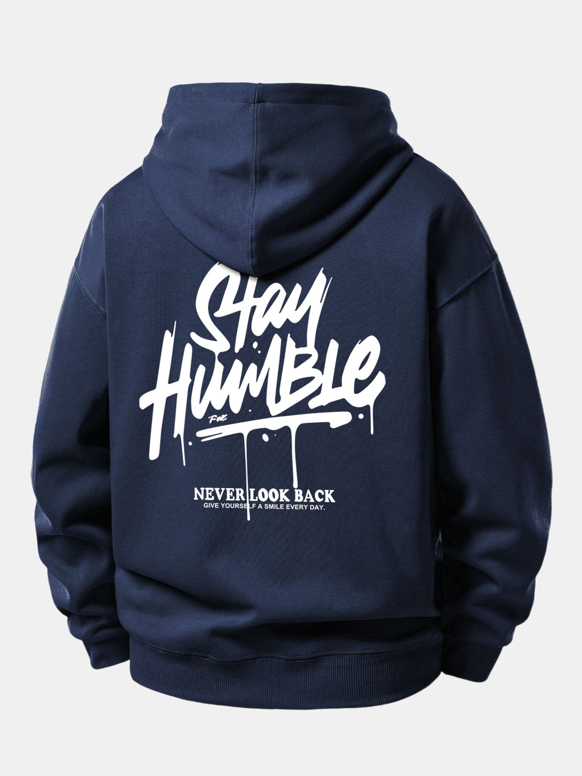 Moletom com capuz de caimento confortável com estampa “Stay Humble”