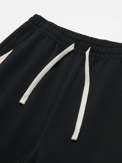 Calça de perna reta com listras contrastantes