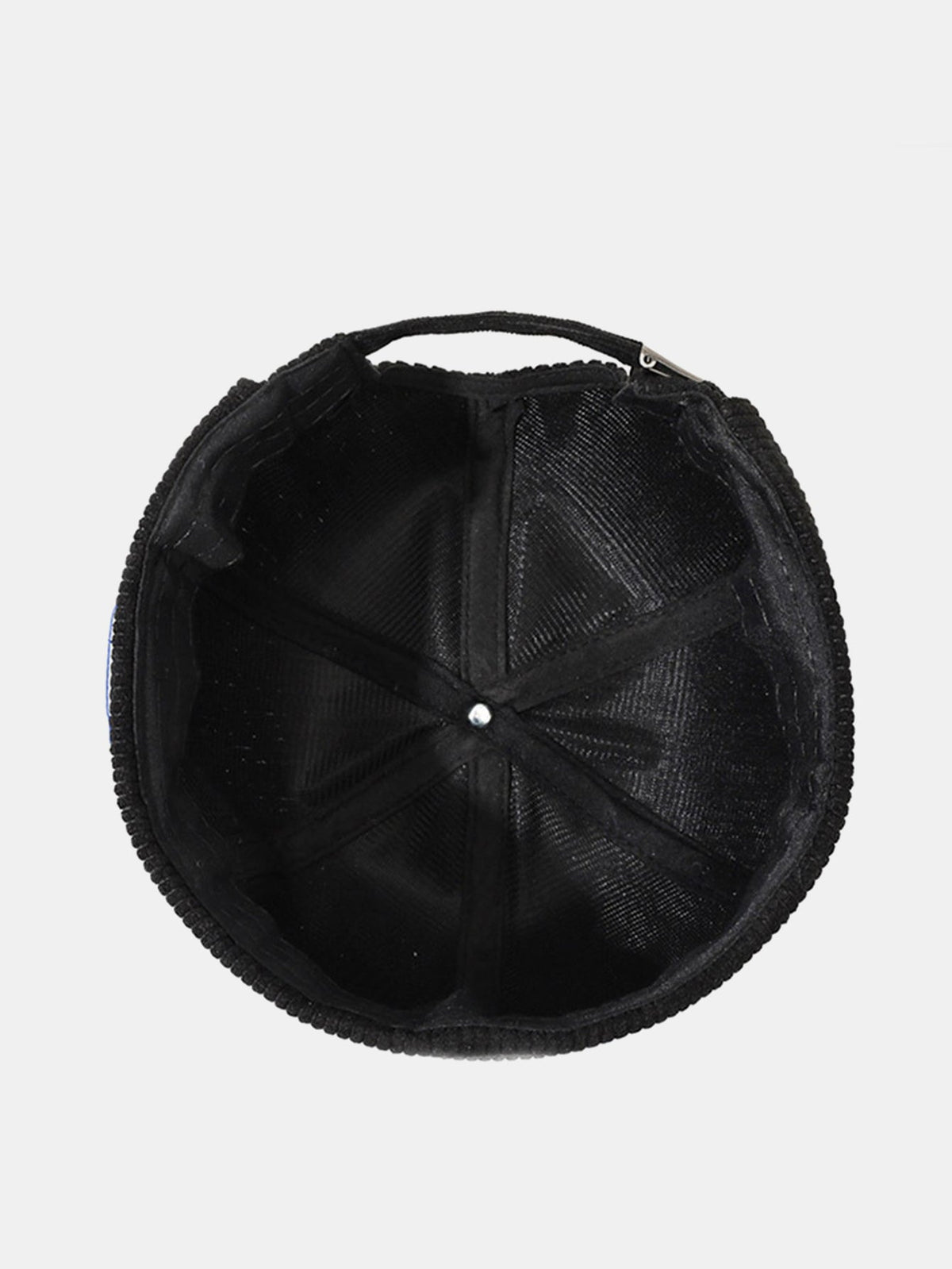 Gorro docker ajustável de veludo cotelê com etiqueta tecida