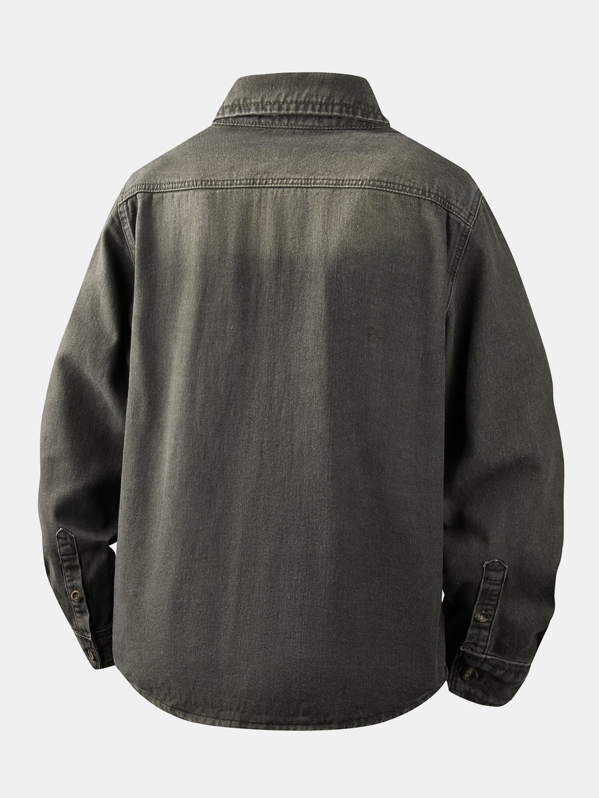 Sobrecamisa utilitária de jeans lavado