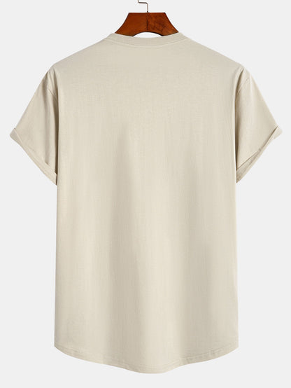 Camiseta de Algodão com Estampa de Pato Emoji e Barra Curvada