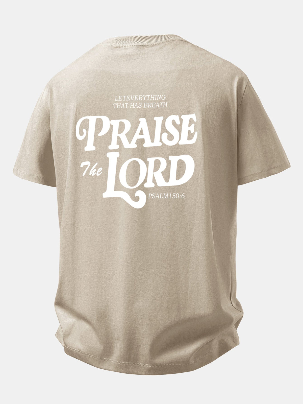 Camiseta de Algodão com Estampa Praise The Lord e Caimento Relaxado