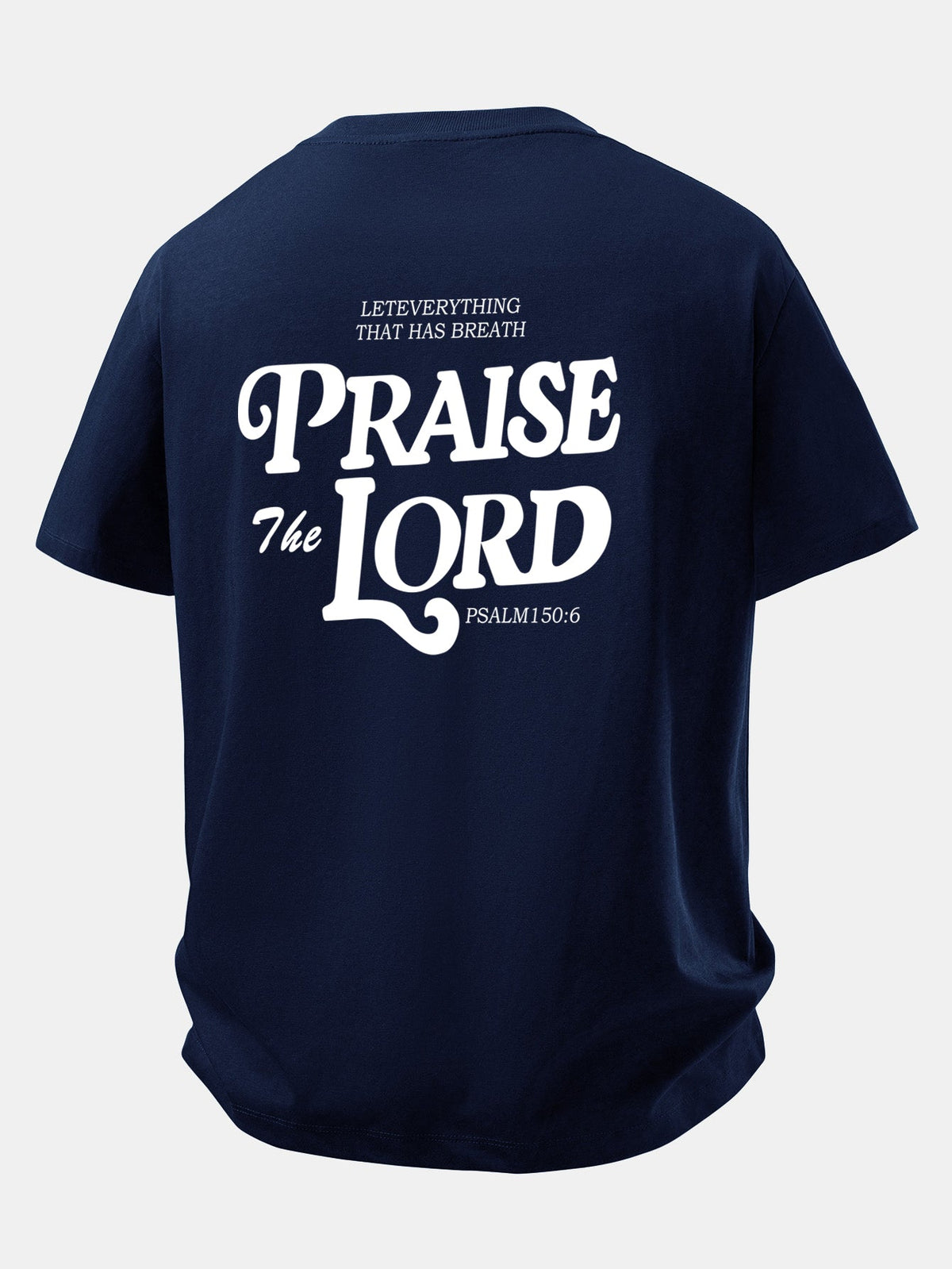Camiseta de Algodão com Estampa Praise The Lord e Caimento Relaxado