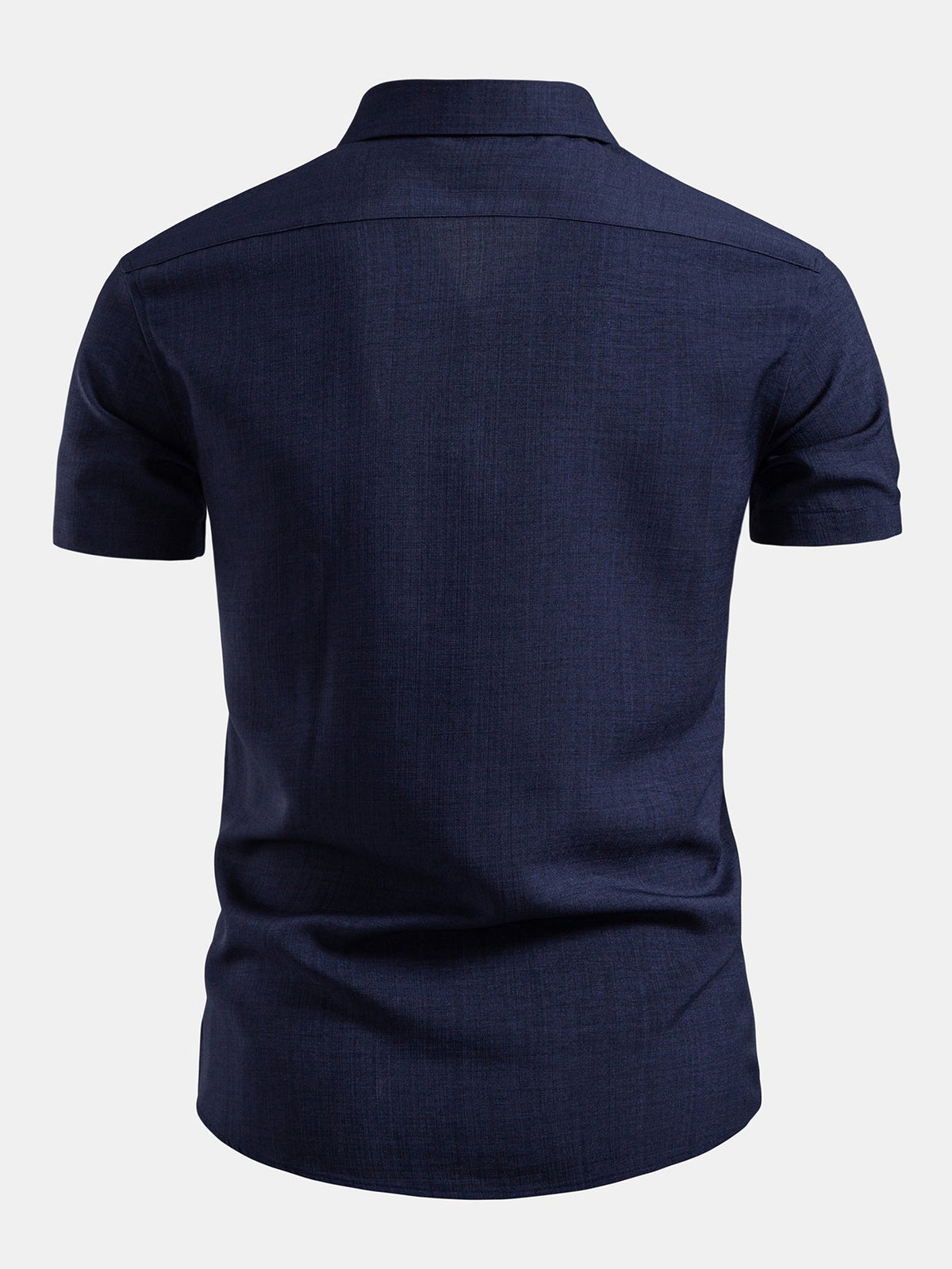 Camisa com botões de visual de linho