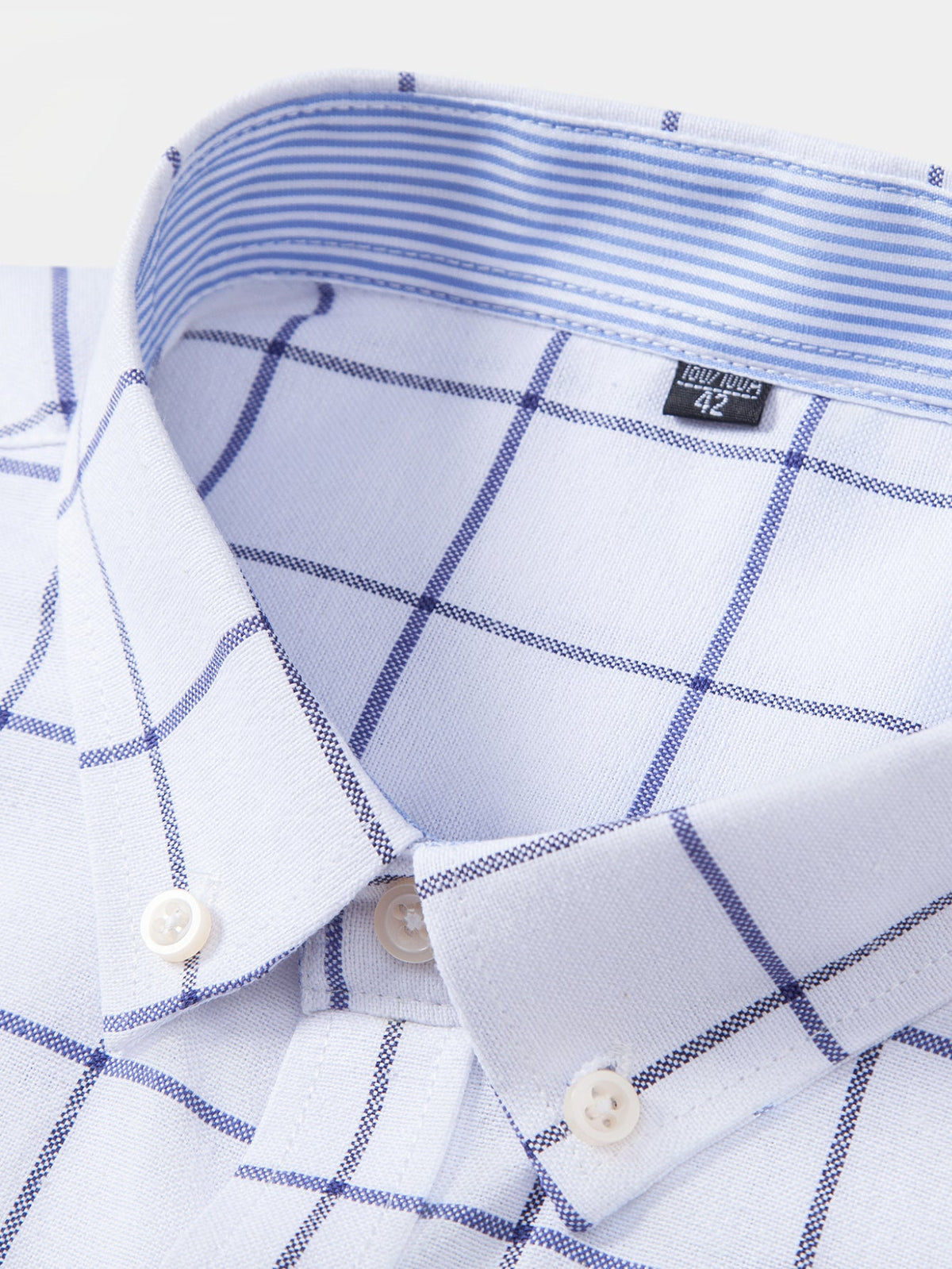Camisa xadrez de algodão com botões