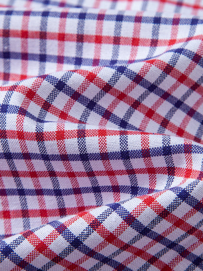 Camisa xadrez de manga longa com fechamento por botões