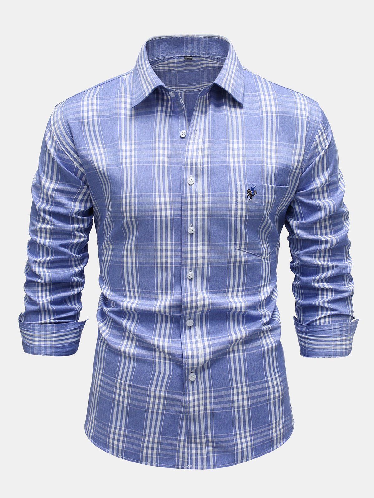 Camisa xadrez de algodão com botões